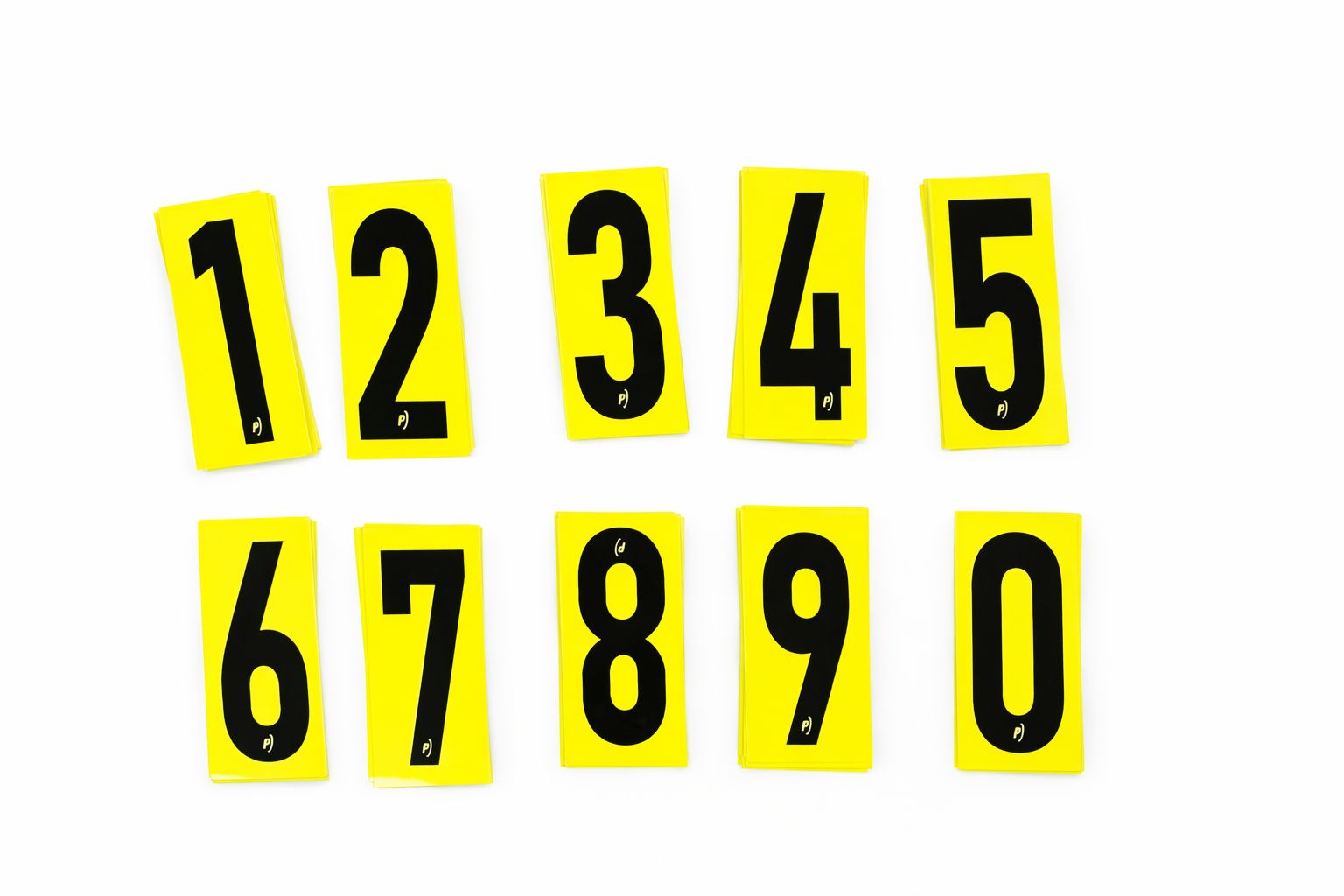 Black Go Kart Race Number Sticker, Yellow Background